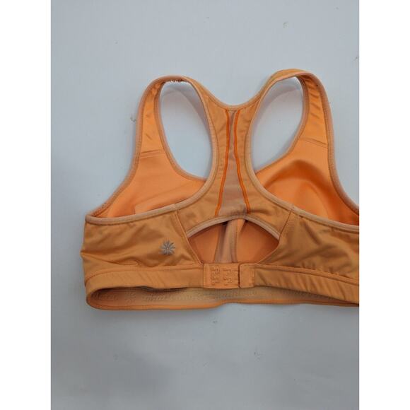 Athleta Sports Bra Top Womens 38C Orange Hullabaloo High Impact Activewear Gym - Picture 3 of 5